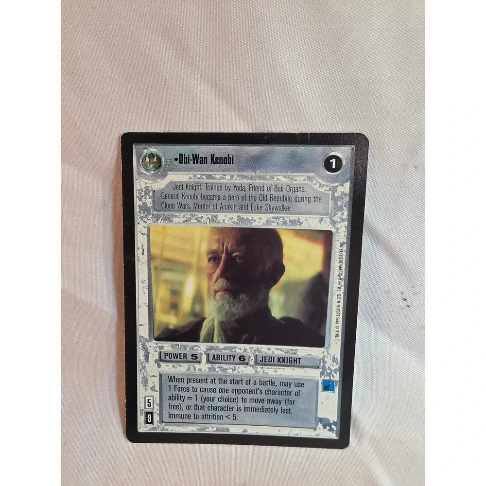 Star Wars CCG Obi-Wan Kenobi Premiere Limited Black Border 1995 Decipher Card